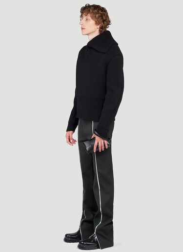 Bottega Veneta Double Face Shetland Knit Sweater  Black bov0146006