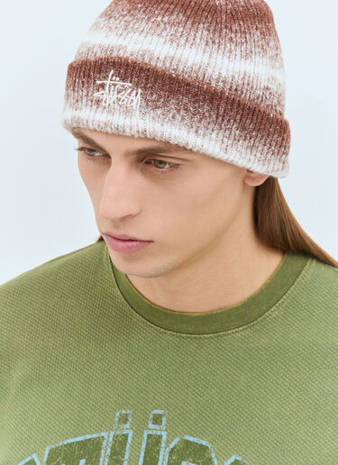 Stüssy Cuff Basic 条纹无檐便帽 棕色 sts0159015