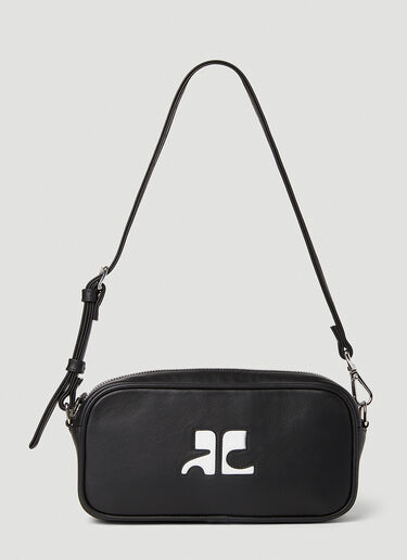 Courrèges Logo Baguette Shoulder Bag Black cou0251020