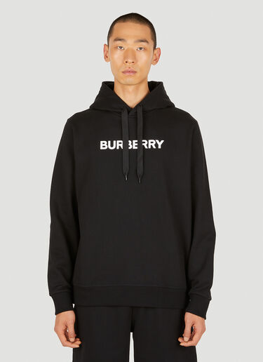 Burberry Logo Print Hooded Sweatshirt Black bur0149029