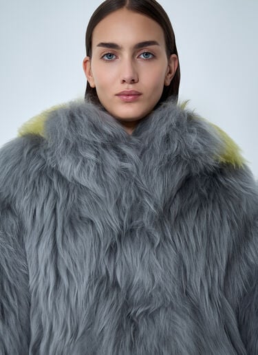 Marni Shearling Short Jacket Grey mni0262004