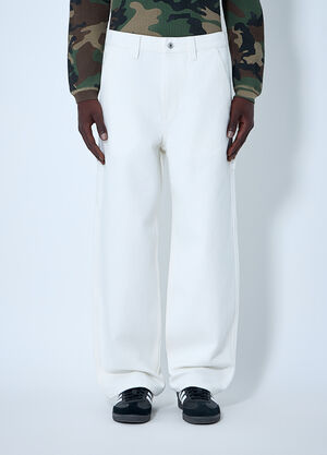 Stüssy Wide-Leg Trousers White sts0164012