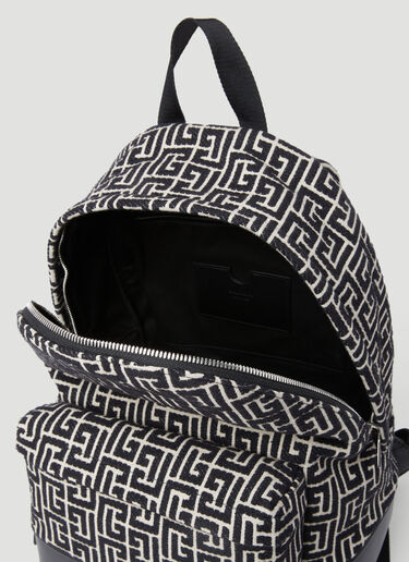 Monogram Jacquard Backpack Balmain Monogram Jacquard Backpack Black bln0153032