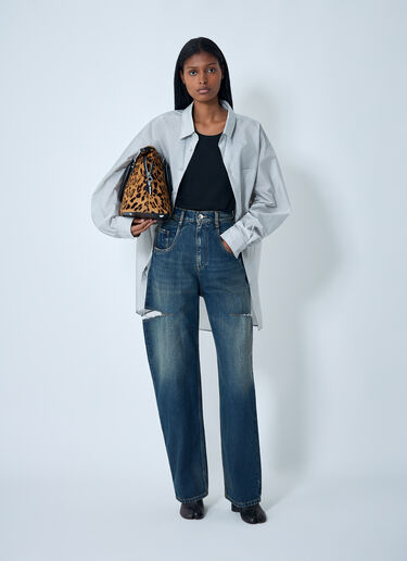 Maison Margiela 破洞五袋式牛仔裤 蓝色 mla0261005