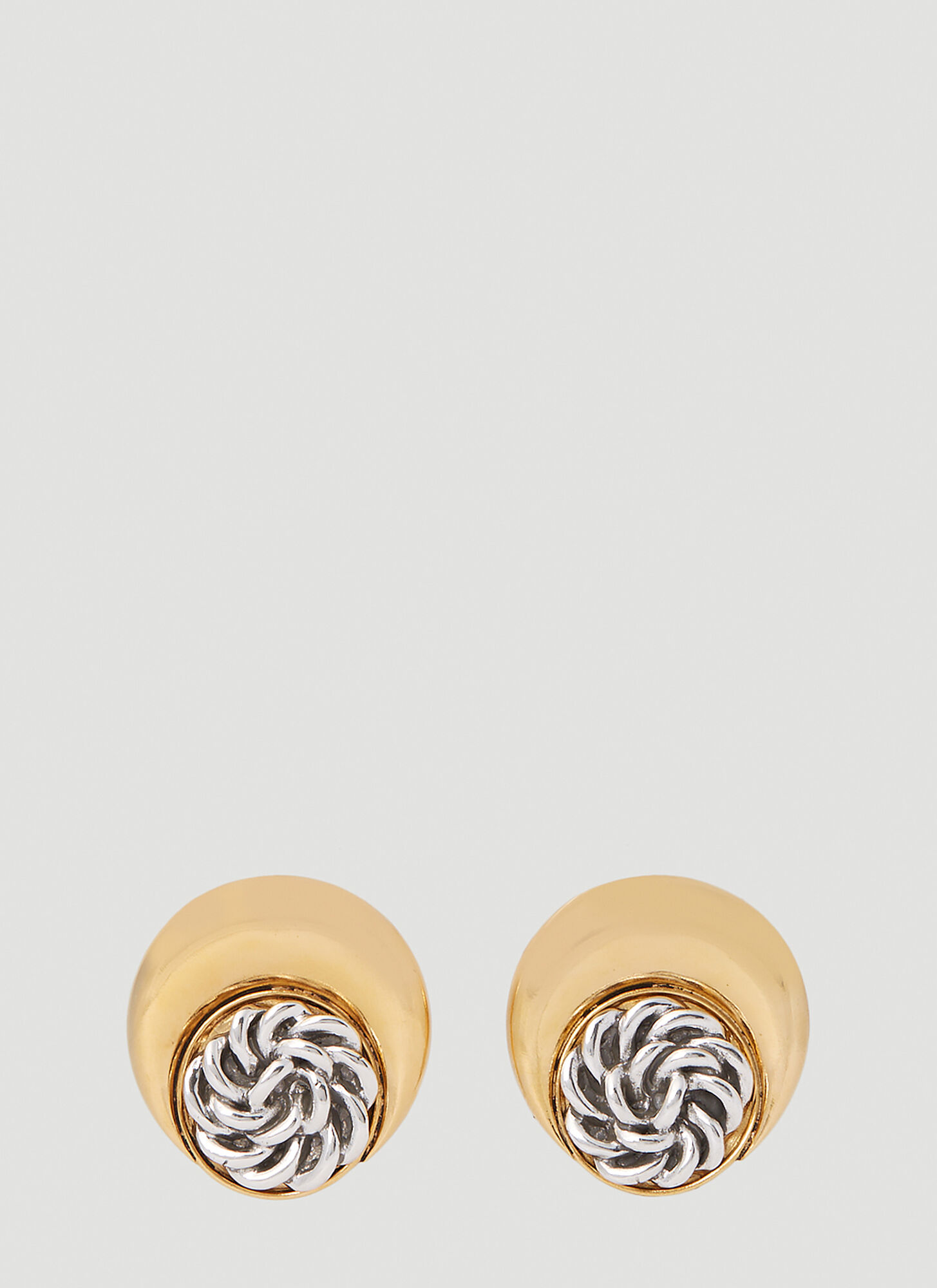 Marine Serre Regenerated Buttons Moon Earring