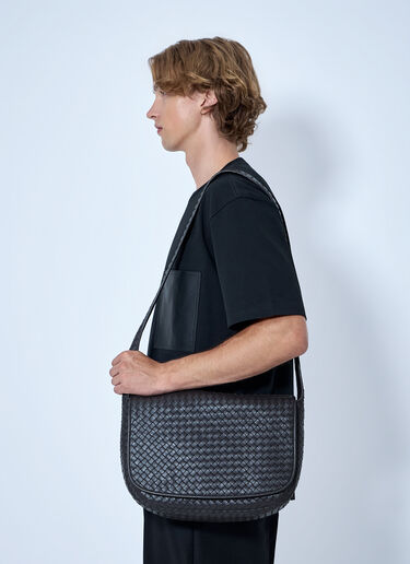 Bottega Veneta 威尼托大号信使包 深棕色 bov0165002