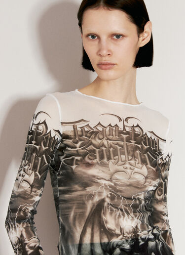 Jean Paul Gaultier Diablo 网眼上衣  白色 jpg0256012