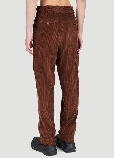 Kenzo Corduroy Cargo Pants Dark Brown knz0154019