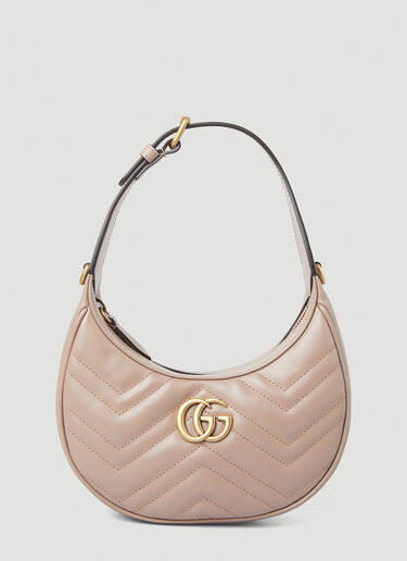 Gucci GG Marmont Half-Moon Mini Shoulder Bag Beige guc0250187