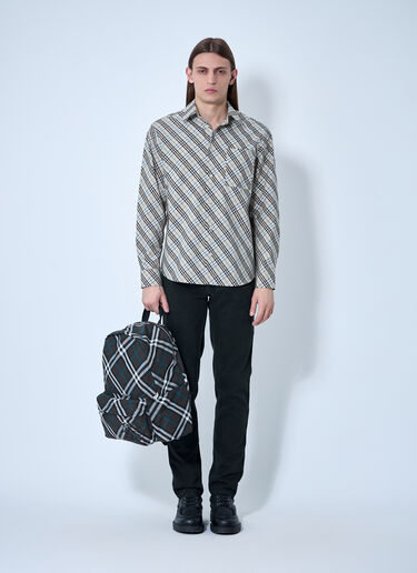 Burberry Check Shirt Brown bur0159009