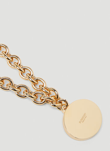 Burberry Equestrian Knight 吊坠项链 金色 bur0251115