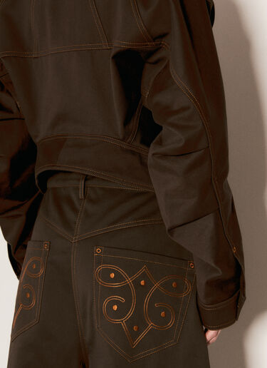 Kiko Kostadinov Apollinaire Cropped Jacket Brown kko0256003