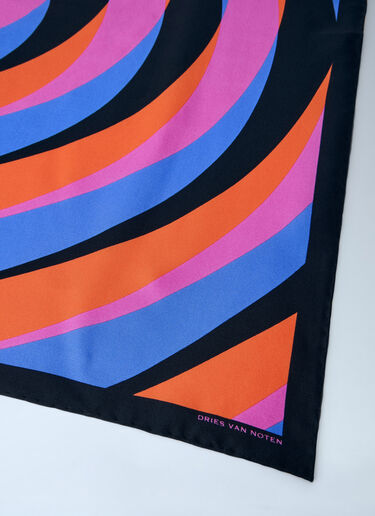 Dries Van Noten Geometric Patterned Silk Scarf Multicolor dvn0264018