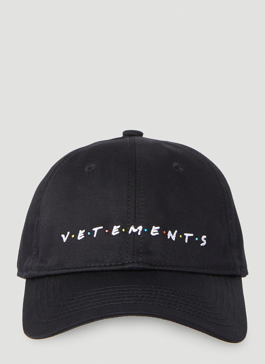 Vetements Friendly Logo Baseball Cap In Black