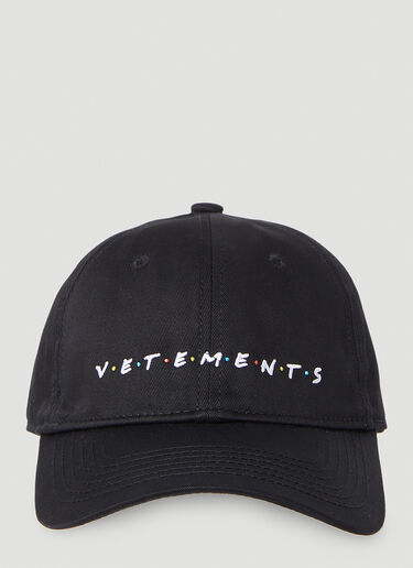 Vetements Friendly 徽标棒球帽 黑色 vet0154018