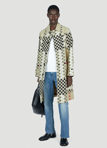 Pixel Check Coat Burberry Pixel Check Coat Beige bur0151174