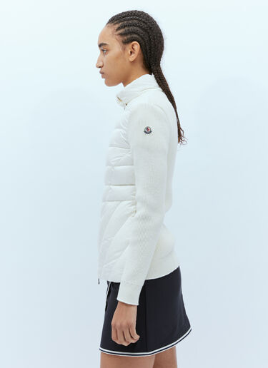 Moncler 拉链衬垫开衫 白色 mon0255039