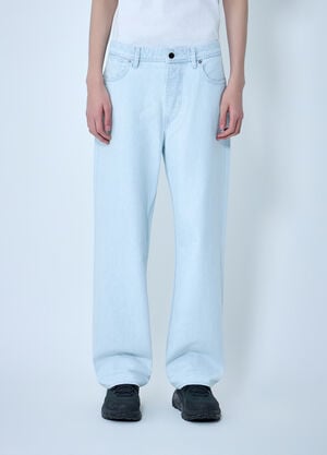 Stone Island Wide-Leg Denim Jeans Blue sto0164036