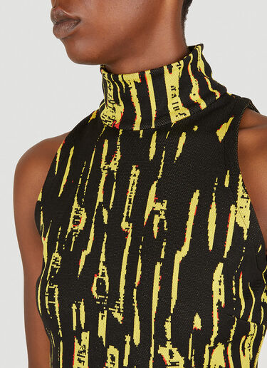 Ambush High Neck Knit Dress Yellow amb0250018