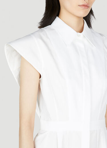 Alexander McQueen Poplin Day Dress White amq0252034