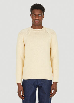 Sky High Farm Logo Embroidered Sweater Cream skh0348017