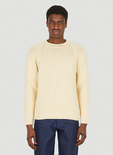 Logo Embroidered Sweater Sky High Farm Logo Embroidered Sweater Cream skh0348017