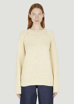 Sky High Farm Logo Embroidered Sweater Cream skh0348017