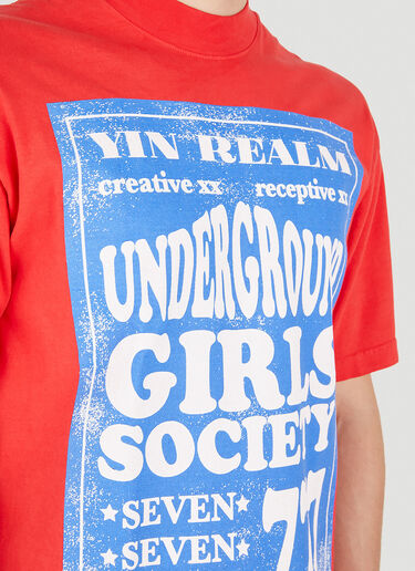 Come Tees Underground Girls Society 레이버 티셔츠 레드 com0349001