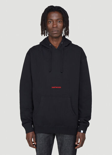 Saintwoods Logo Hooded Sweatshirt Black swo0342007