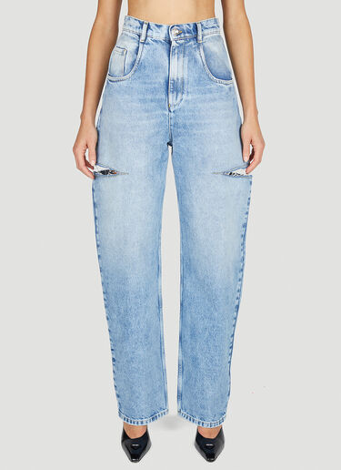 Maison Margiela Ripped Jeans Blue mla0251076