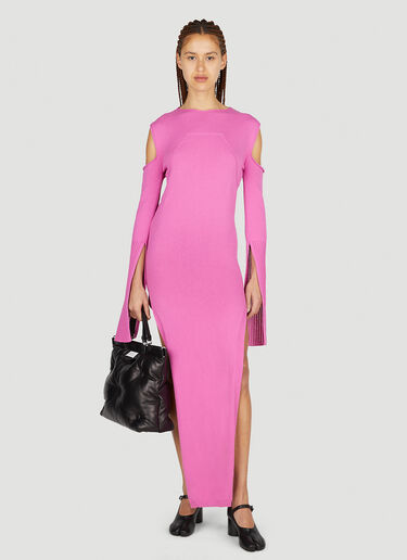 Rick Owens Cut Out Knit Dress Pink ric0251041