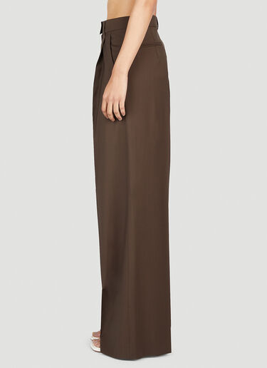 Sportmax テンダ ワイドレッグパンツ ブラウン spx0253007