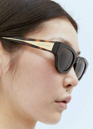 Bottega Veneta 三折方形太阳镜  棕色 bos0255004