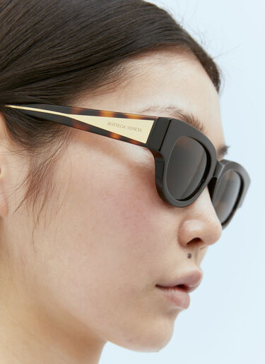 Bottega Veneta Tri-Fold Square Sunglasses Brown bos0255004