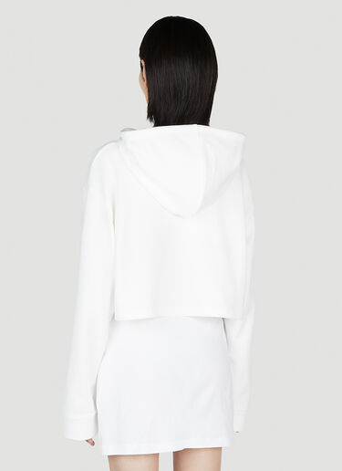 Prada Cropped Hooded Sweatshirt White pra0253003