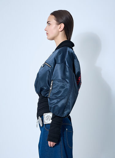 Chopova Lowena Little Birdy Bomber Jacket Blue cho0360011