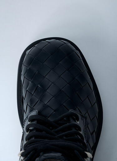 Bottega Veneta Haddock Lace-Up Ankle Boots Black bov0161011