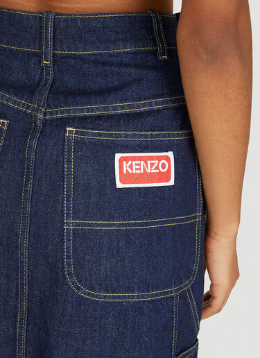 Kenzo Logo Patch Denim Skirt Denim knz0250030