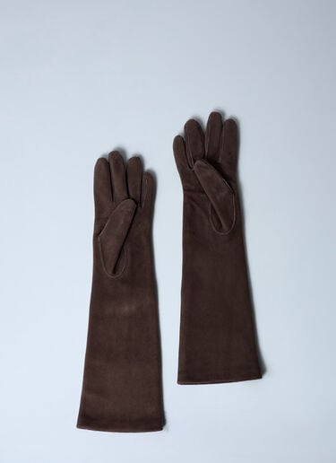 Suede Gloves Max Mara Suede Gloves Brown max0262069
