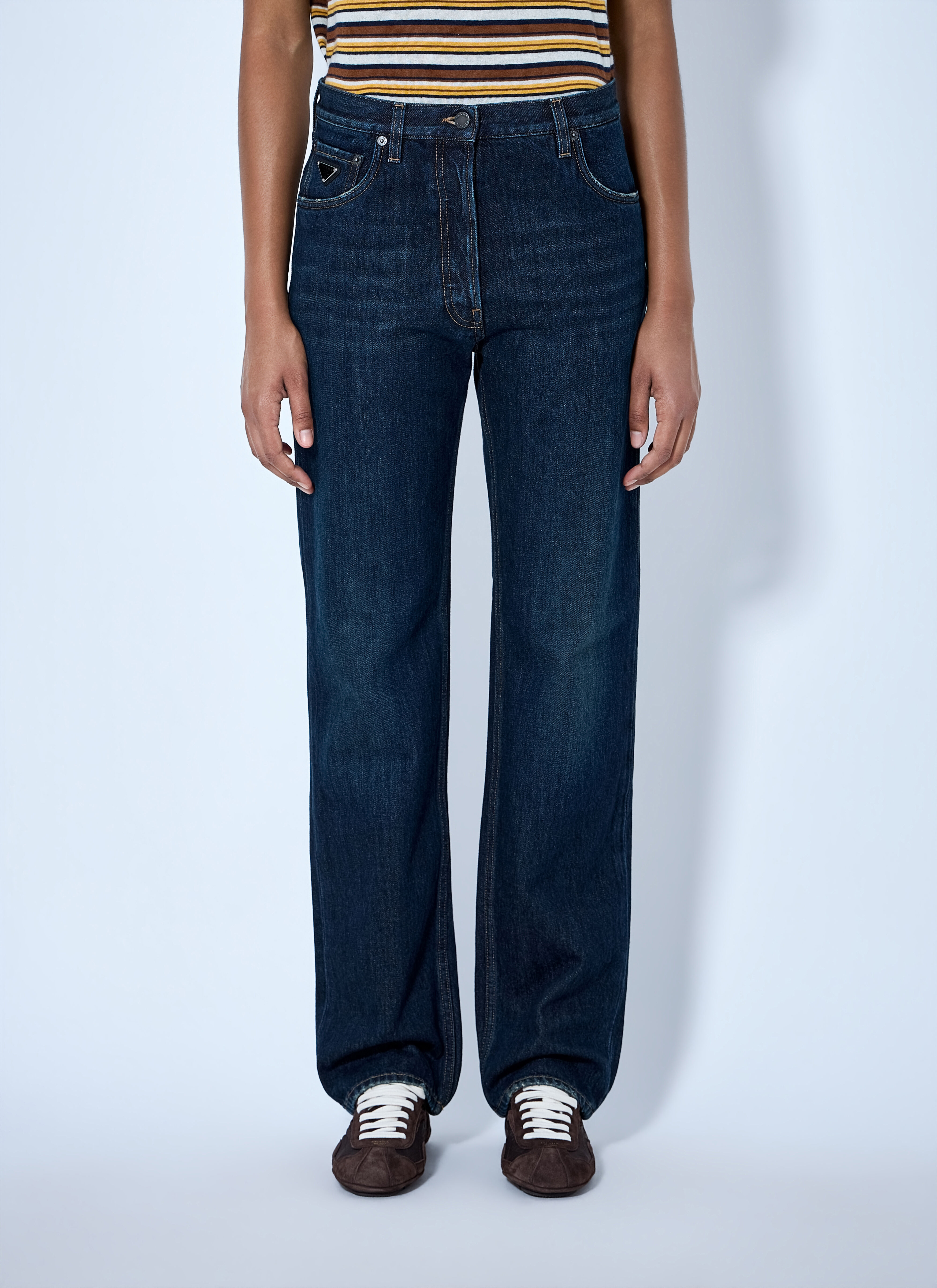 パンツ PRADA straight denims Prada Women's' Straight-Leg Washed Denim Jeans in Blue | LN-CC®
