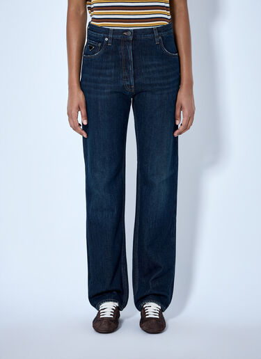 LN-CC® - Prada: Straight-Leg Washed Denim Jeans - Blue Prada Straight-Leg Washed Denim Jeans Blue pra0265007
