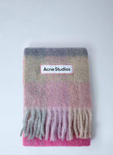 Logo Patch Check Scarf Acne Studios Logo Patch Check Scarf Multicolour acn0262018