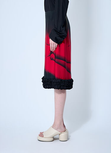 Jil Sander プリントミディスカート  ブラック jil0260004