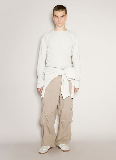 Entire Studios Thermal Long Sleeve T-Shirt White ent0155043