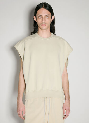 Rick Owens DRKSHDW Tatlin Sweatshirt Vest Beige drk0156010