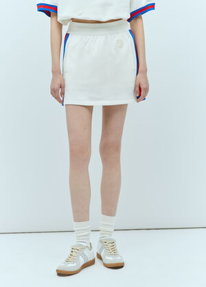 Gucci Jersey Mini Skirt With Web Stripe White guc0255122