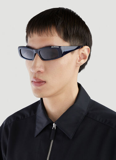 Logo Print Square Sunglasses Balenciaga Logo Print Square Sunglasses Blue bal0152030