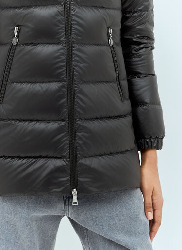 Moncler Glements Hooded Mid-Length Down Jacket Black mon0259014