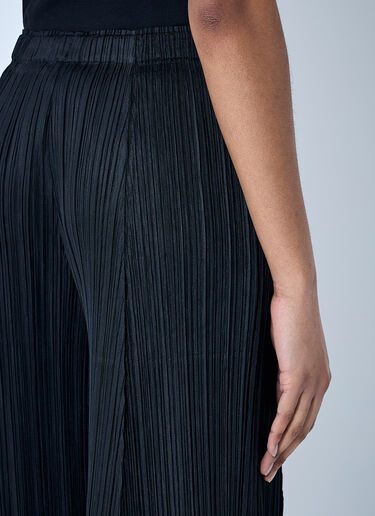 Pleats Please Issey Miyake Crop Thicker Pleated Pants Black plp0260005