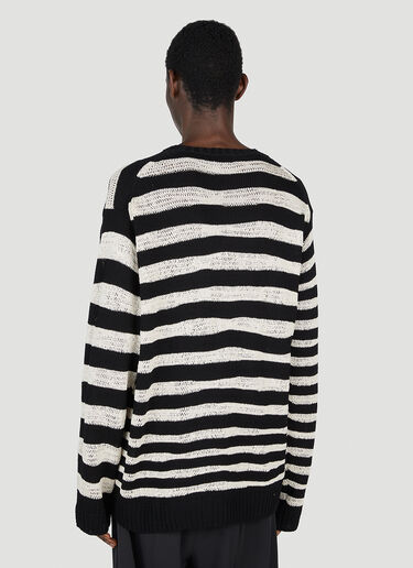 Yohji Yamamoto Striped Sweater Black yoy0152011